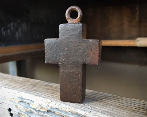 RARE Jan Barboglio Iron House Blessing Cross With Frog 